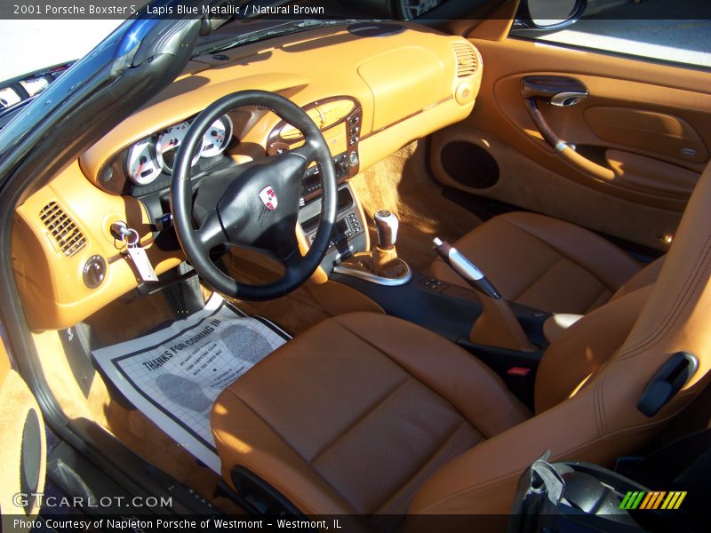 Lapis Blue Metallic / Natural Brown 2001 Porsche Boxster S