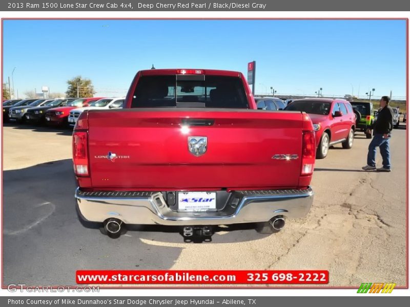 Deep Cherry Red Pearl / Black/Diesel Gray 2013 Ram 1500 Lone Star Crew Cab 4x4