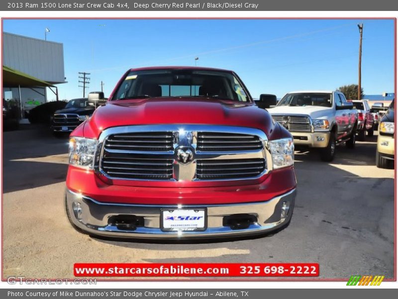 Deep Cherry Red Pearl / Black/Diesel Gray 2013 Ram 1500 Lone Star Crew Cab 4x4