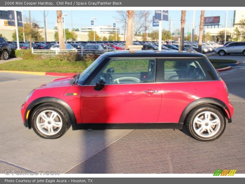 Chili Red / Space Gray/Panther Black 2006 Mini Cooper Hardtop
