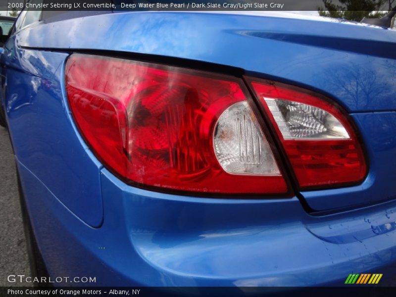 Deep Water Blue Pearl / Dark Slate Gray/Light Slate Gray 2008 Chrysler Sebring LX Convertible