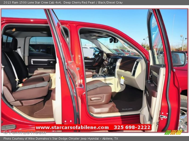Deep Cherry Red Pearl / Black/Diesel Gray 2013 Ram 1500 Lone Star Crew Cab 4x4