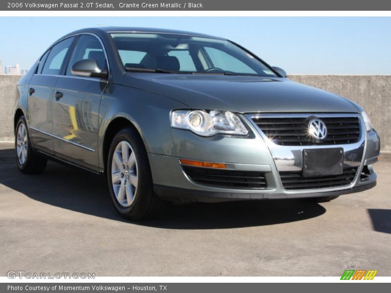 Granite Green Metallic / Black 2006 Volkswagen Passat 2.0T Sedan
