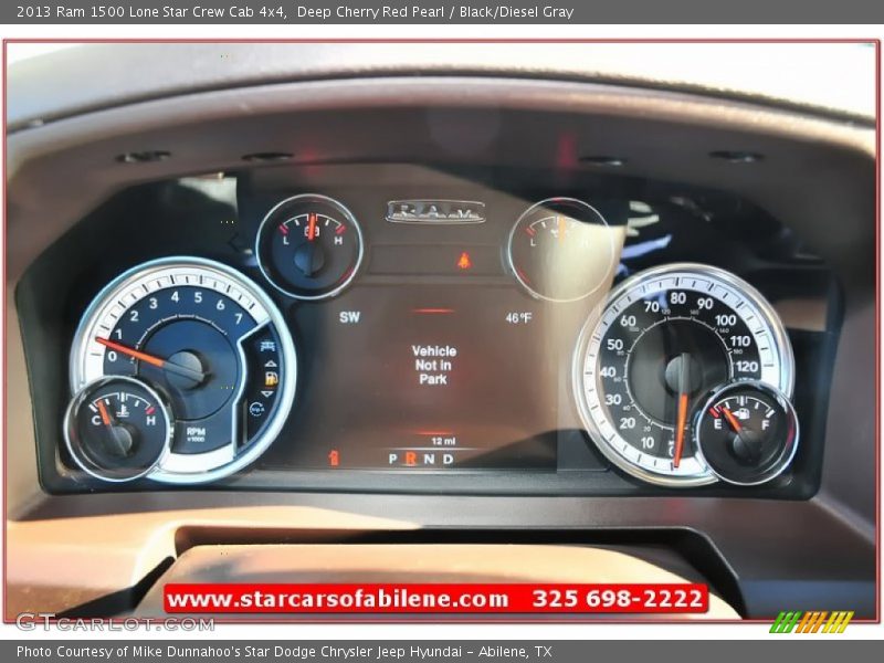 Deep Cherry Red Pearl / Black/Diesel Gray 2013 Ram 1500 Lone Star Crew Cab 4x4