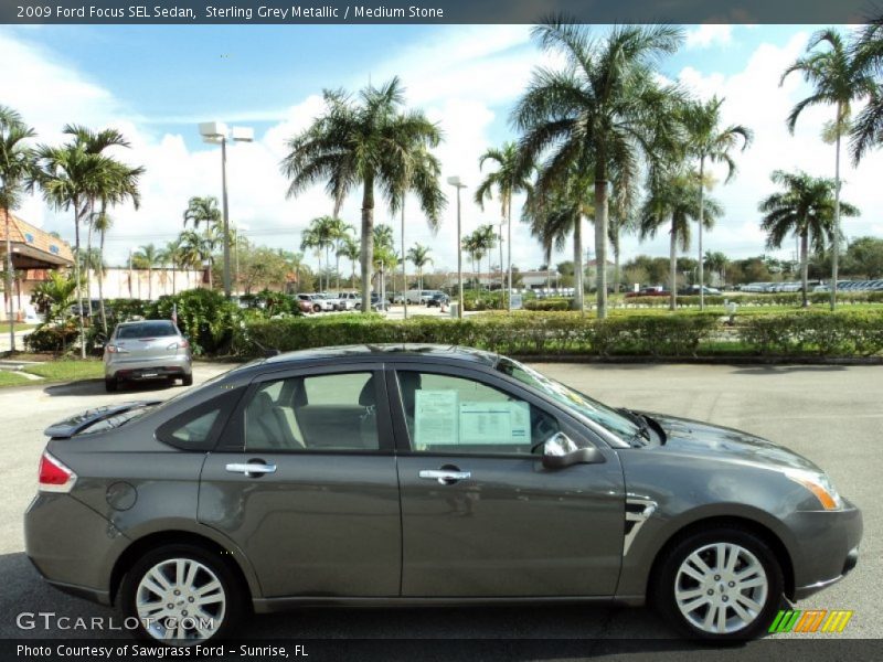 Sterling Grey Metallic / Medium Stone 2009 Ford Focus SEL Sedan