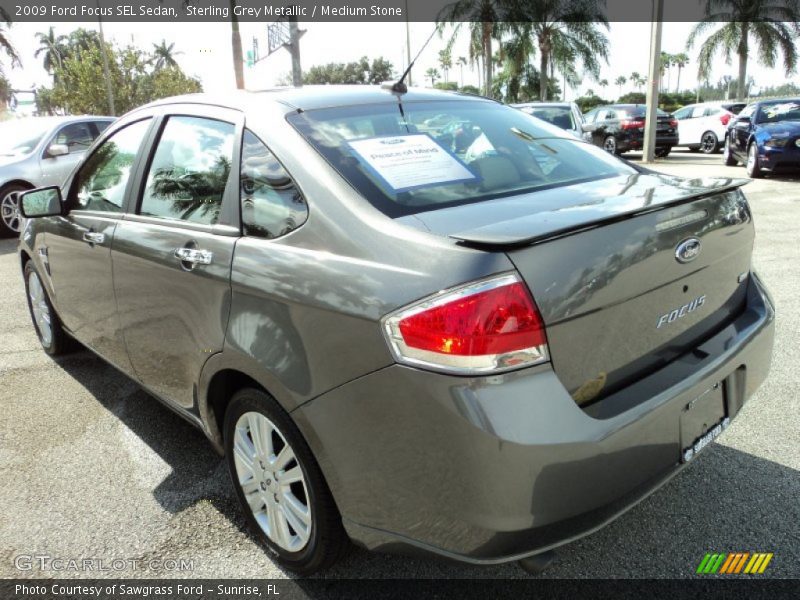 Sterling Grey Metallic / Medium Stone 2009 Ford Focus SEL Sedan