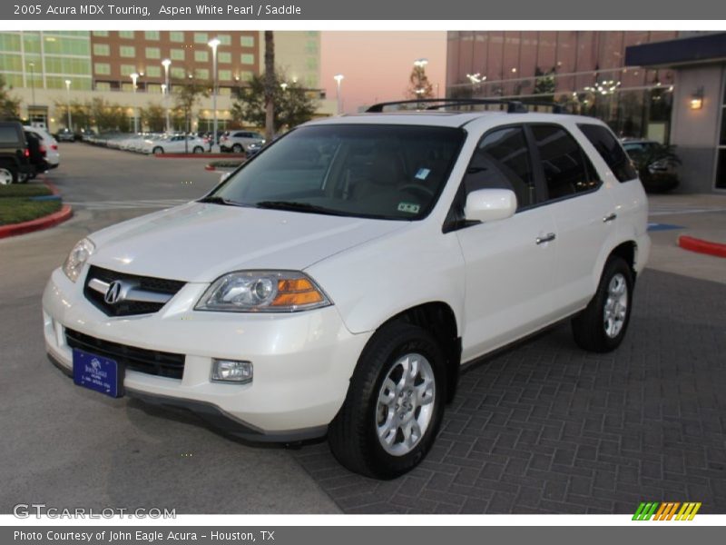 Aspen White Pearl / Saddle 2005 Acura MDX Touring