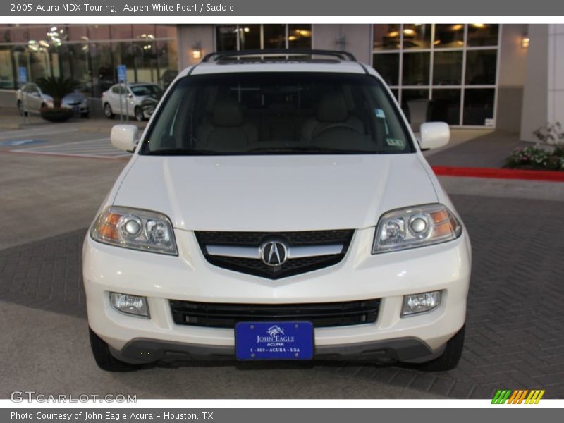 Aspen White Pearl / Saddle 2005 Acura MDX Touring