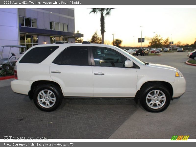 Aspen White Pearl / Saddle 2005 Acura MDX Touring