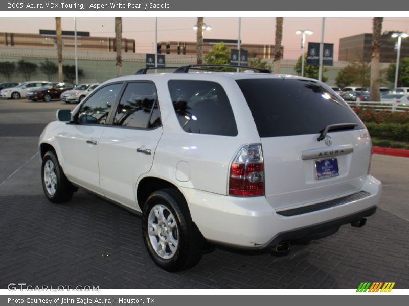 Aspen White Pearl / Saddle 2005 Acura MDX Touring