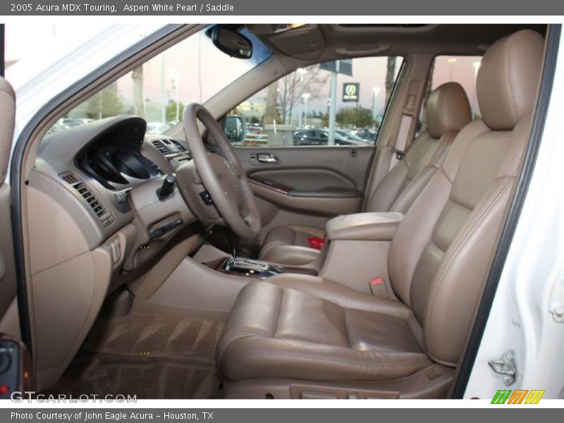 Aspen White Pearl / Saddle 2005 Acura MDX Touring