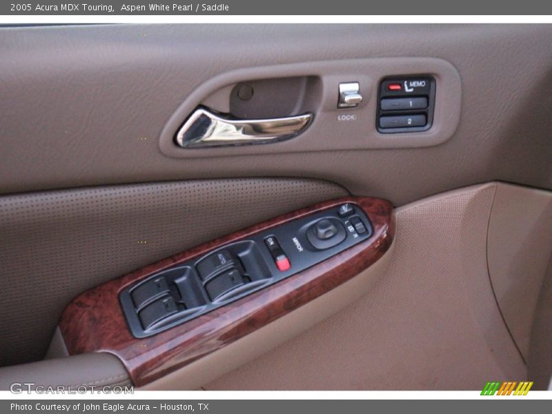 Aspen White Pearl / Saddle 2005 Acura MDX Touring