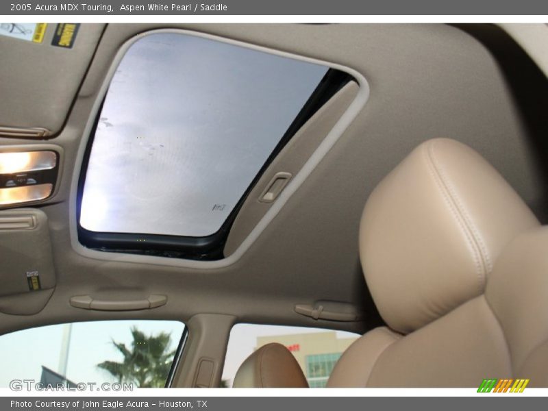 Aspen White Pearl / Saddle 2005 Acura MDX Touring