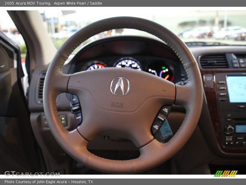Aspen White Pearl / Saddle 2005 Acura MDX Touring