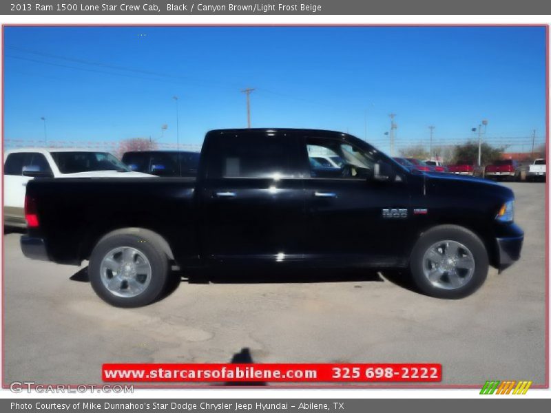 Black / Canyon Brown/Light Frost Beige 2013 Ram 1500 Lone Star Crew Cab