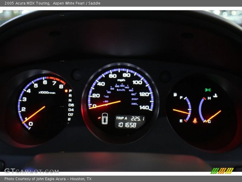 Aspen White Pearl / Saddle 2005 Acura MDX Touring