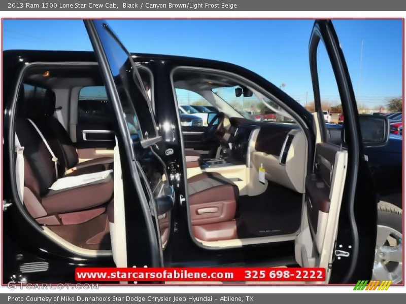 Black / Canyon Brown/Light Frost Beige 2013 Ram 1500 Lone Star Crew Cab