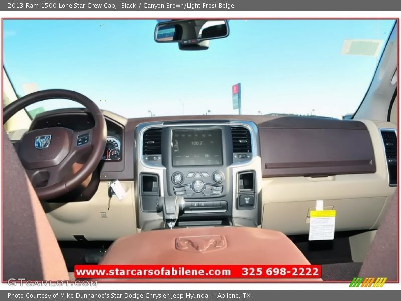 Black / Canyon Brown/Light Frost Beige 2013 Ram 1500 Lone Star Crew Cab