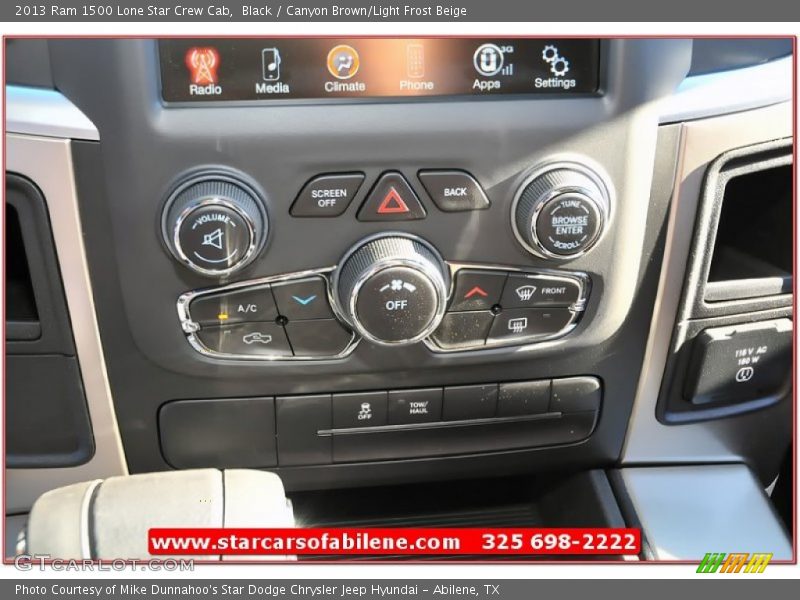 Black / Canyon Brown/Light Frost Beige 2013 Ram 1500 Lone Star Crew Cab
