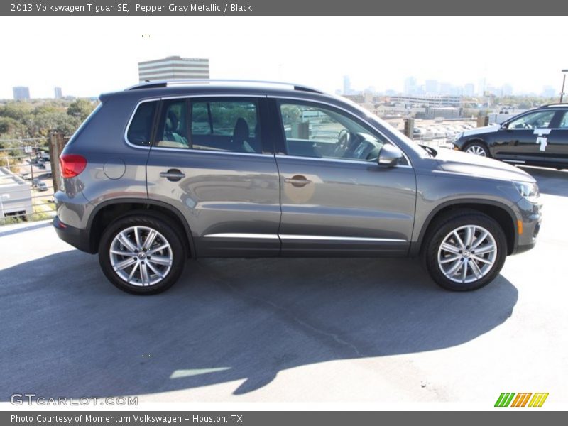Pepper Gray Metallic / Black 2013 Volkswagen Tiguan SE