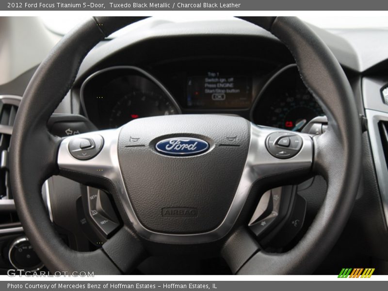 Tuxedo Black Metallic / Charcoal Black Leather 2012 Ford Focus Titanium 5-Door
