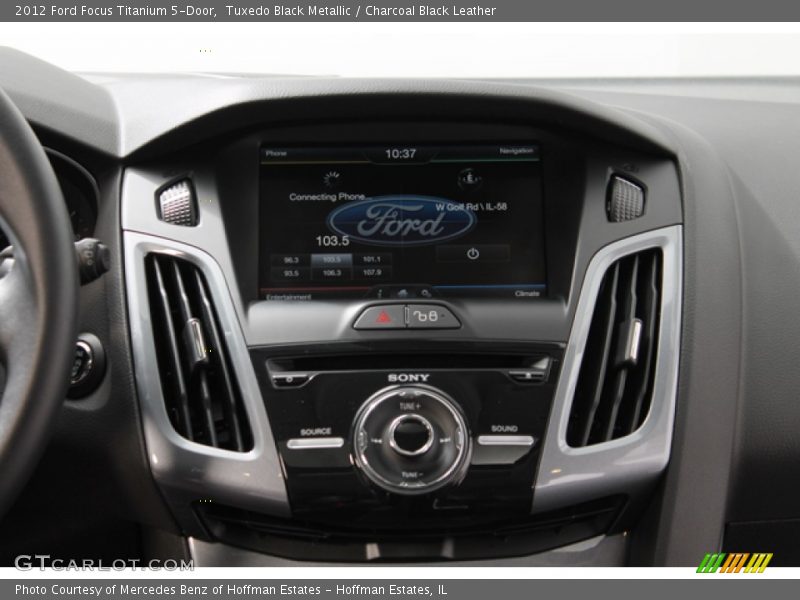 Tuxedo Black Metallic / Charcoal Black Leather 2012 Ford Focus Titanium 5-Door