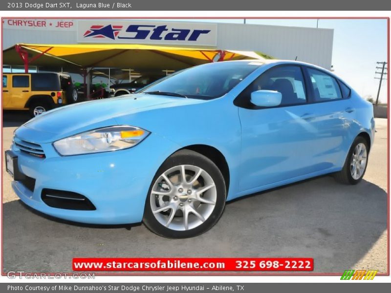 Laguna Blue / Black 2013 Dodge Dart SXT