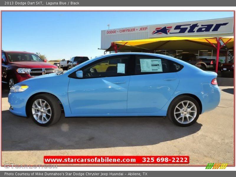 Laguna Blue / Black 2013 Dodge Dart SXT
