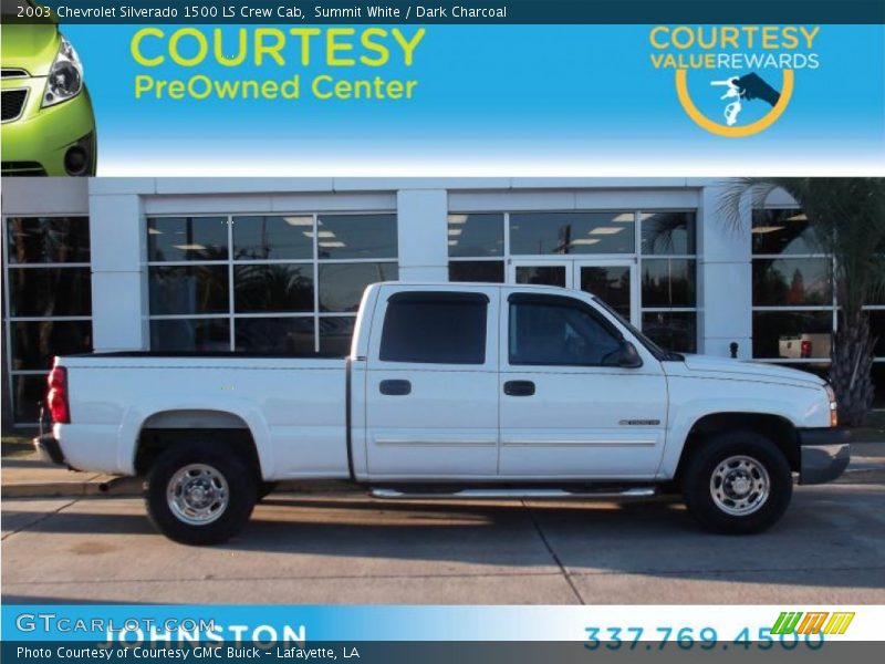 Summit White / Dark Charcoal 2003 Chevrolet Silverado 1500 LS Crew Cab