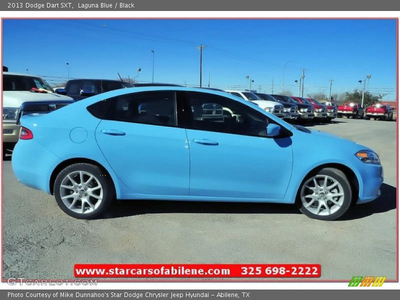 Laguna Blue / Black 2013 Dodge Dart SXT
