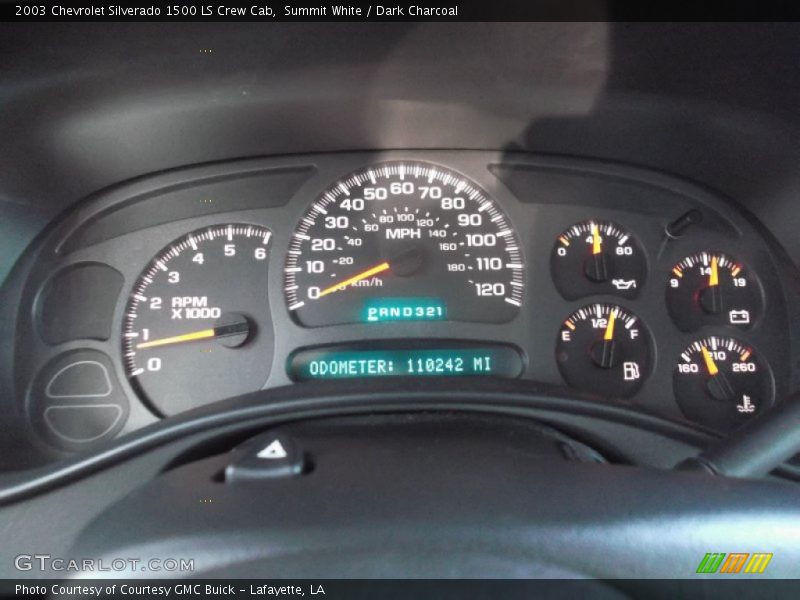 Summit White / Dark Charcoal 2003 Chevrolet Silverado 1500 LS Crew Cab