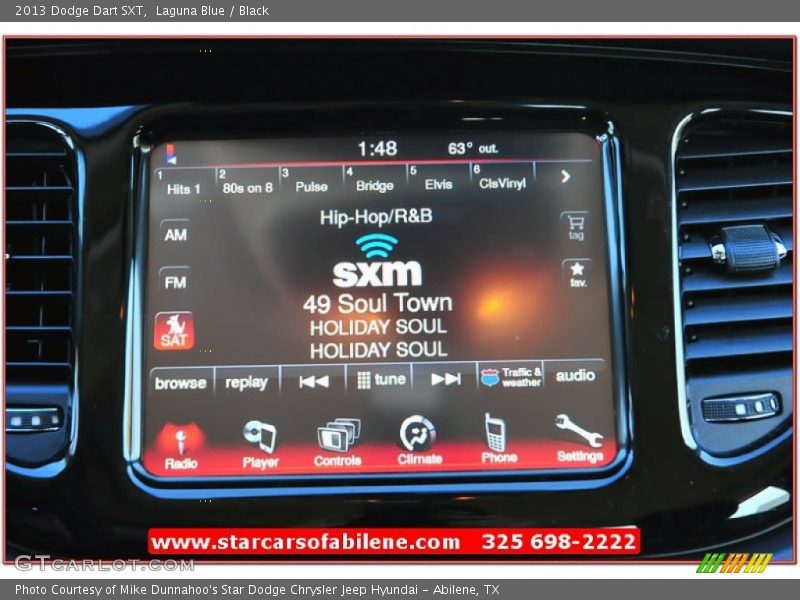 Laguna Blue / Black 2013 Dodge Dart SXT