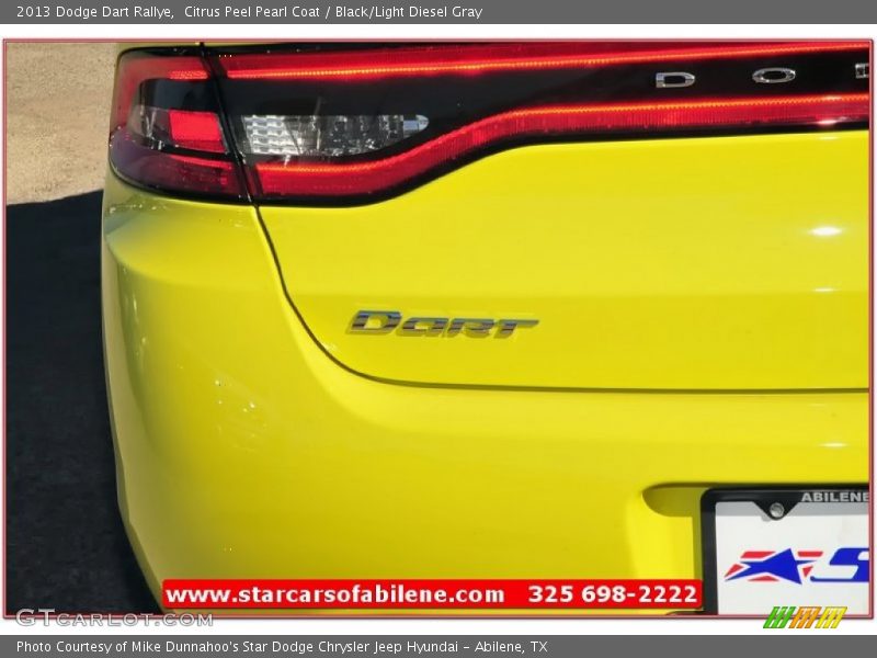 Citrus Peel Pearl Coat / Black/Light Diesel Gray 2013 Dodge Dart Rallye
