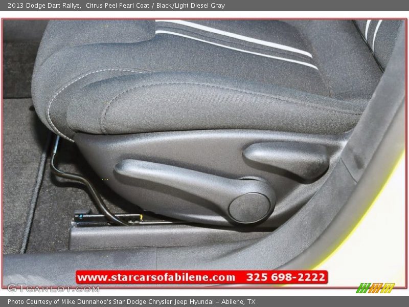 Citrus Peel Pearl Coat / Black/Light Diesel Gray 2013 Dodge Dart Rallye