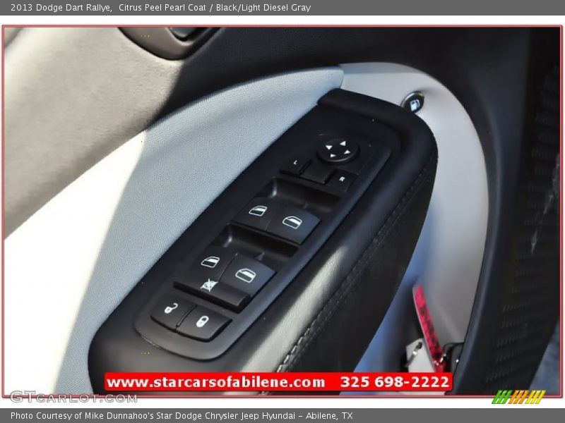 Citrus Peel Pearl Coat / Black/Light Diesel Gray 2013 Dodge Dart Rallye