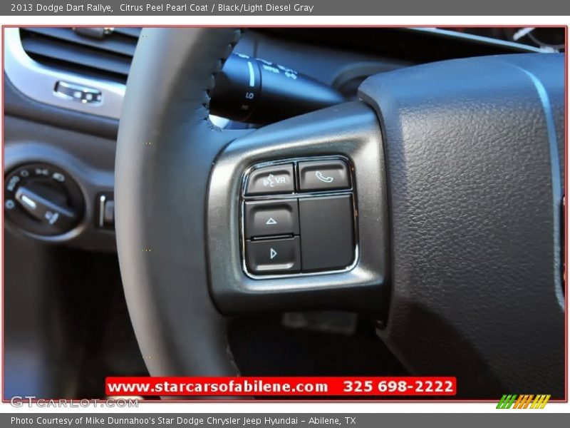Citrus Peel Pearl Coat / Black/Light Diesel Gray 2013 Dodge Dart Rallye