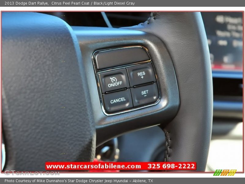 Citrus Peel Pearl Coat / Black/Light Diesel Gray 2013 Dodge Dart Rallye