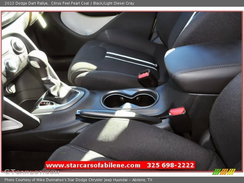 Citrus Peel Pearl Coat / Black/Light Diesel Gray 2013 Dodge Dart Rallye