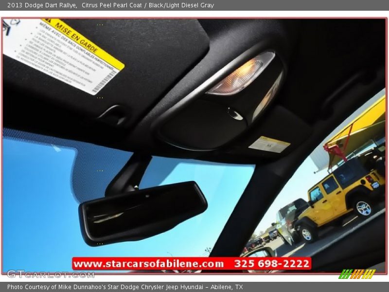 Citrus Peel Pearl Coat / Black/Light Diesel Gray 2013 Dodge Dart Rallye