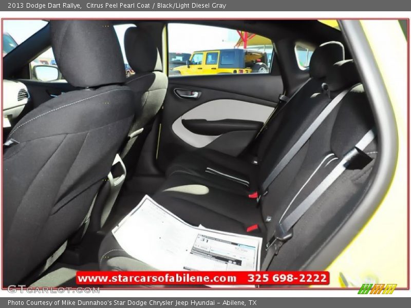 Citrus Peel Pearl Coat / Black/Light Diesel Gray 2013 Dodge Dart Rallye