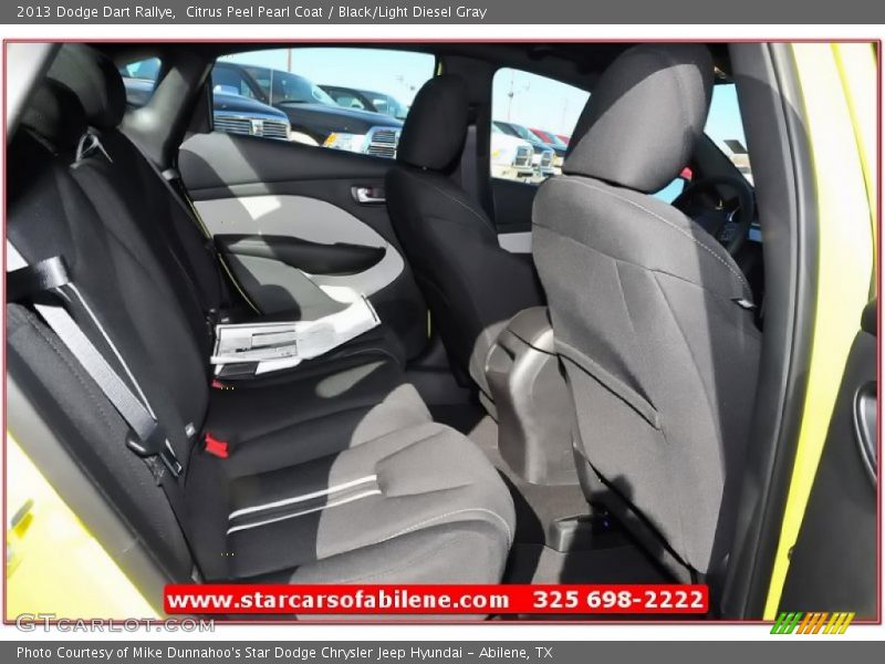 Citrus Peel Pearl Coat / Black/Light Diesel Gray 2013 Dodge Dart Rallye