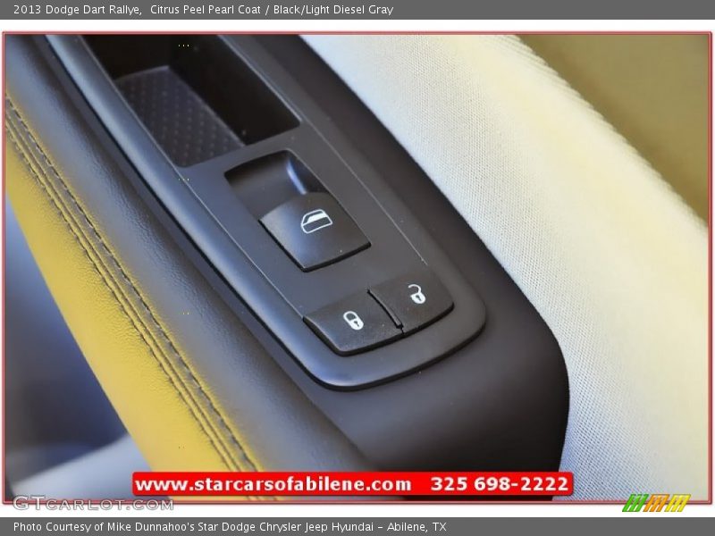 Citrus Peel Pearl Coat / Black/Light Diesel Gray 2013 Dodge Dart Rallye