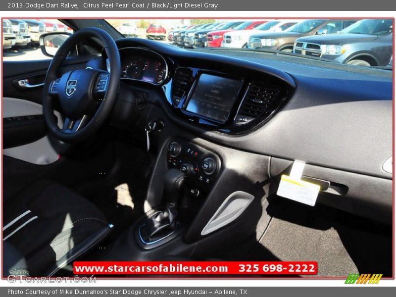 Citrus Peel Pearl Coat / Black/Light Diesel Gray 2013 Dodge Dart Rallye