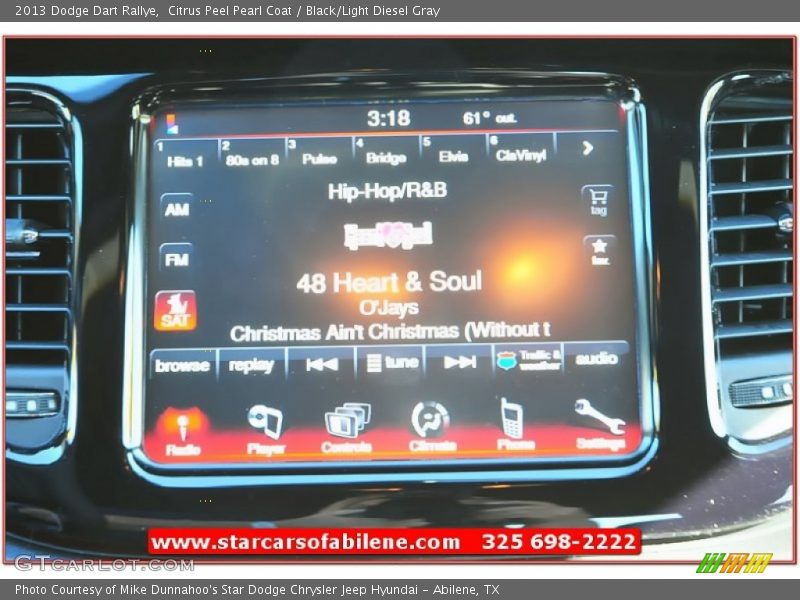 Citrus Peel Pearl Coat / Black/Light Diesel Gray 2013 Dodge Dart Rallye