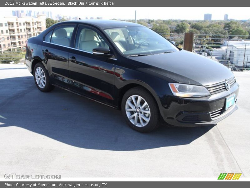 Black Uni / Cornsilk Beige 2013 Volkswagen Jetta SE Sedan