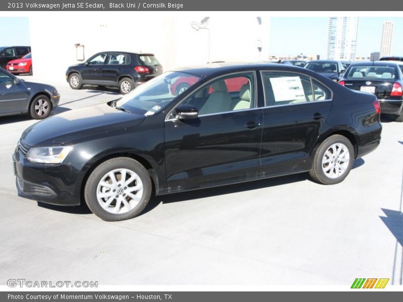 Black Uni / Cornsilk Beige 2013 Volkswagen Jetta SE Sedan