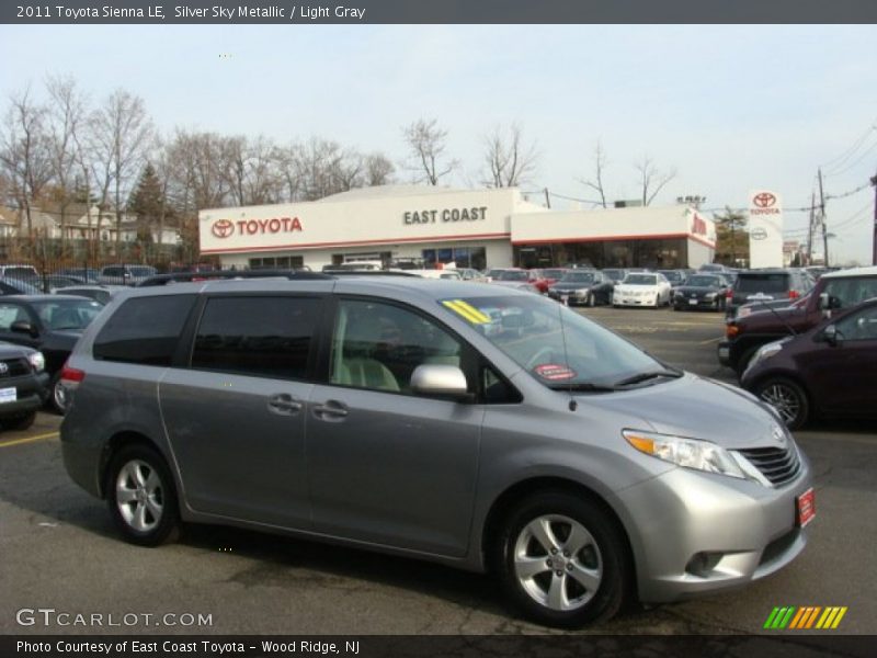 Silver Sky Metallic / Light Gray 2011 Toyota Sienna LE