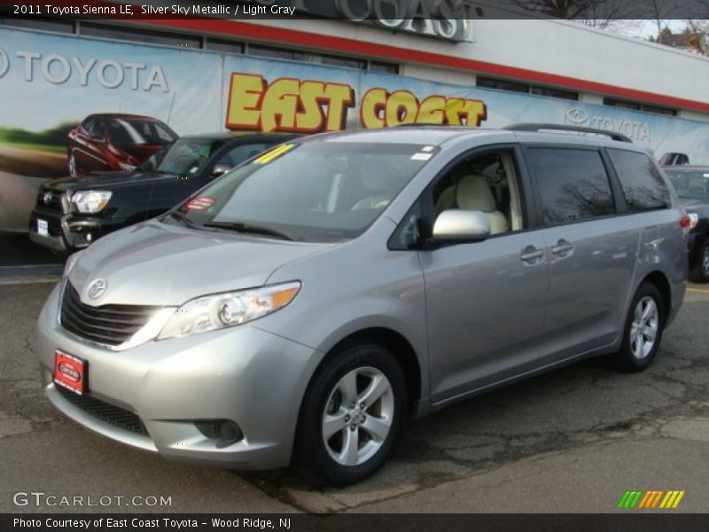 Silver Sky Metallic / Light Gray 2011 Toyota Sienna LE