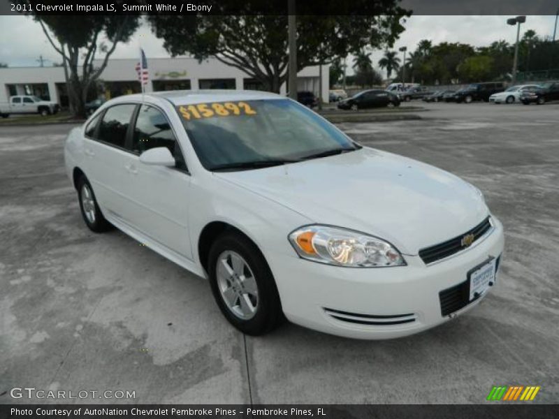 Summit White / Ebony 2011 Chevrolet Impala LS