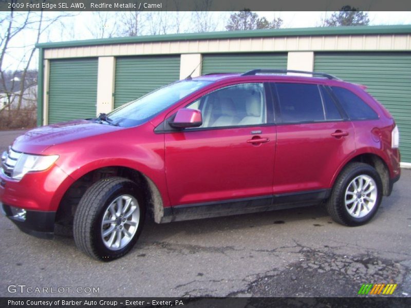 Redfire Metallic / Camel 2009 Ford Edge SEL AWD